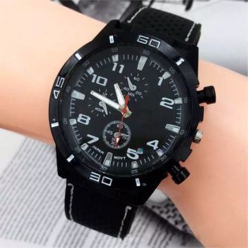 Sat moderan - kožni remen - bijeli brojevi