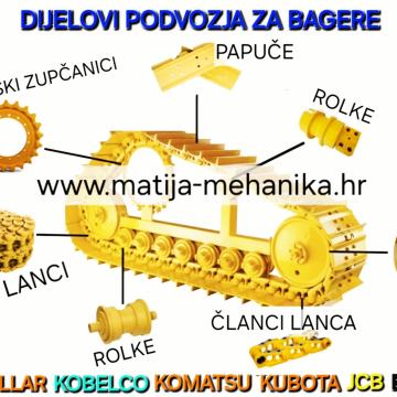 Dijelovi podvozja za bagere