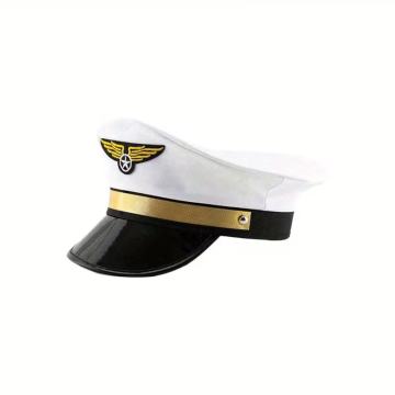 Šešir za odrasle nautičkog kapetana - Bijelo-plava mornarska kapa