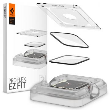 2x SPIGEN PROFLEX ”EZ FIT” kaljena stakla za APPLE WATCH 7/8 (45mm)