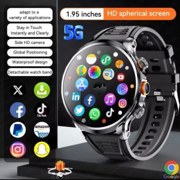 5G Pametni Sat MOBITEL – 1.95" HD, Kamera, 1880mAh, Google Play, GPS