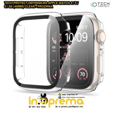 APPLE WATCH 40MM 4 5 6 SE MASKICA ZASTITA KALJENO STAKLO MASKA 360