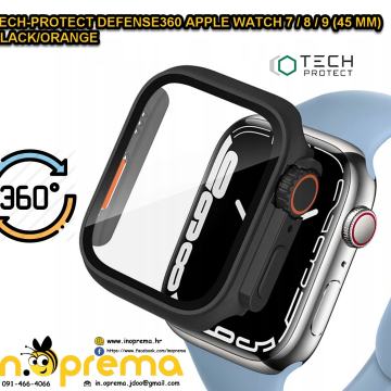 APPLE WATCH 7 8 9 45 MM MASKICA ZASTITA KALJENO STAKLO MASKA 360 45MM