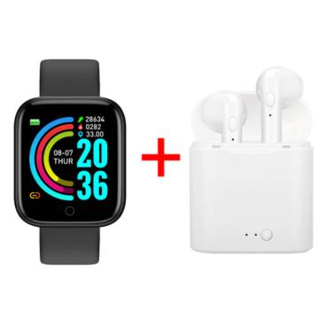CRNI PAMETNI SAT D20 PRO SMART WATCH Y68 BLUETOOTH SA BEŽIČNIM SLUŠALI