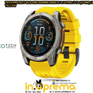GARMIN FENIX 5 6 6 PRO 7 8 47 MM E NARUKVICA ZUTA REMEN ORIGINAL TECH