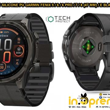 GARMIN FENIX 5X 5X PLUS 6X 6X PRO 7X 8 51 MM NARUKVICA REMEN 22MM CRNA