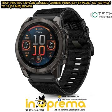 GARMIN FENIX 5X 5X PLUS 6X 6X PRO 7X 8 51 MM NARUKVICA REMEN CRNA
