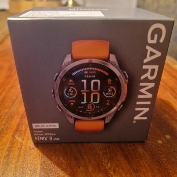 garmin fenix 8, 47mm, amoled sapphire titanium