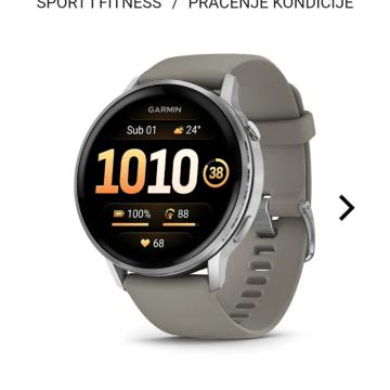 Garmin Venu 4 45mm Srebrni sa srebrno-sivim silikonskim remenom