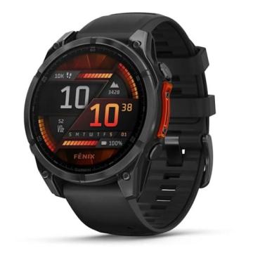 Pametni sat GARMIN Fenix 8, 47 mm AMOLED Slate Gray, crni remen, 010-0
