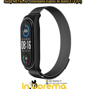XIAOMI MI SMART BAND 6 5 NARUKVICA REMEN PAMETNA NARUKVICA METALNA 5 6