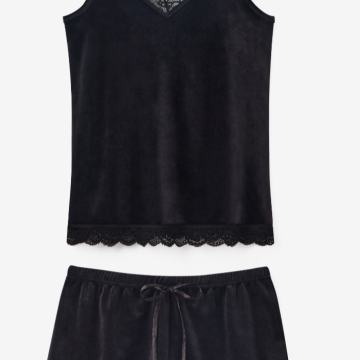 SINSAY crni komplet za spavanje vel L/XL - NOVO