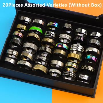 20 prstenova=20 eura, moderni elegantni prugasti prstenovi