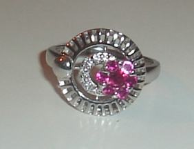 Srebrni prsten, cirkoni, 925 srebro