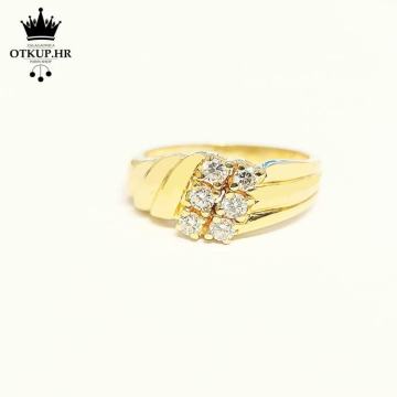 BUCHERER ZLATNI PRSTEN S DIJAMANTIMA 18K 0,36ct / R1, RATE !