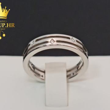 *CHIMENTO* PRSTEN (BIJELO ZLATO I DIJAMANTI) / R1, RATE !