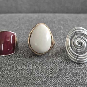 LOT 3 koktel prstena
