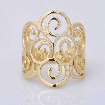 PRSTEN, 18 KT pozlata, vel.8