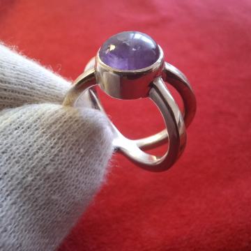 PRSTEN AMETIST SA SREBROM 925 10g (Mr.T)