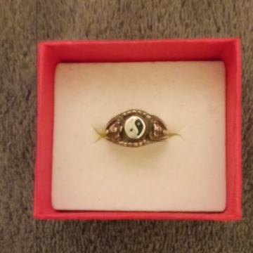 prsten Jing jang - inox