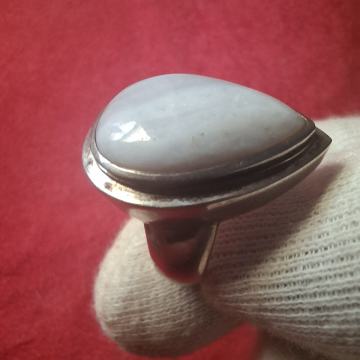 PRSTEN PLAVI AHAT SA SREBROM 925 10g (Mr.T)