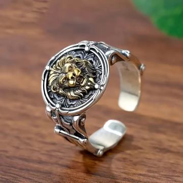 Prsten za prst Kralj lavova posrebreni nakit