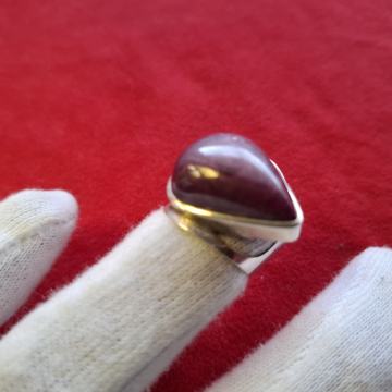 PRSTEN RUBY ZOISITE SA SREBROM 925 12,4g (Mr.T)