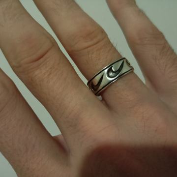 Prsten, pravo srebro 925, sa žigom, 4 g, očuvan, 16 eura