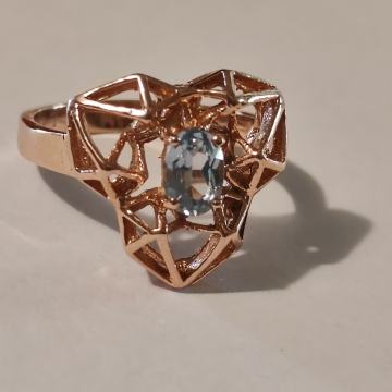 Prsten srebro 925, pozlata na srebru,novo