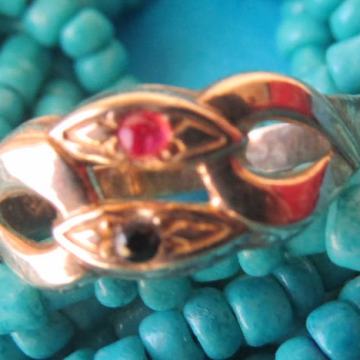 PRSTEN - SREBRO S POZLATOM