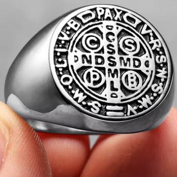 Prsten Svetog Benedikta – egzorcistički amulet (inox / nehrđajući čeli