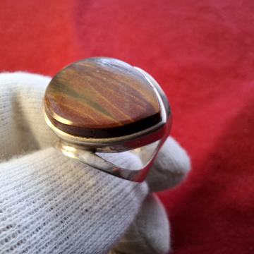 PRSTEN TIGROVO OKO SA SREBROM 925 10g (Mr.T)