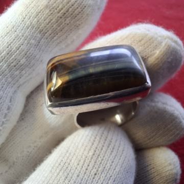 PRSTEN TIGROVO OKO SA SREBROM 925 14,4g (Mr.T)