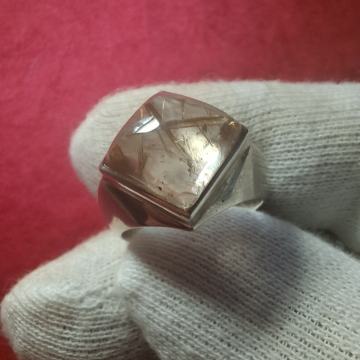 PRSTEN ZLATNI RUTIL SA SREBROM 925 10g ((Mr.T)