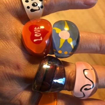 Prsteni, prozirna plastika