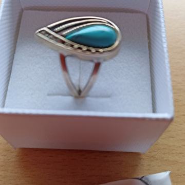 Prsteni od srebra sa žigom 925, kamen tirkiz