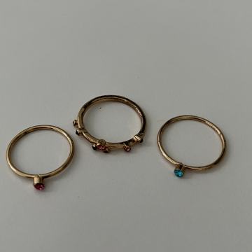 Prstenje sa cirkonima 3 komada