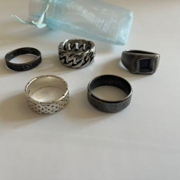 Rokersko - bajkersko prstenje LOT 5 komada vel. 11 (20,6 mm)