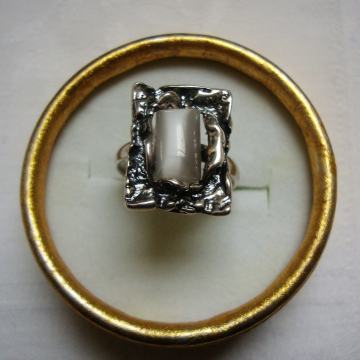 SREBRNI DIZAJNERSKI PRSTEN 925 SREBRO RUČNI RAD