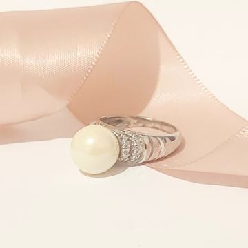 SREBRNI PRSTEN 925 5,0G SA BISEROM I CIRKONIMA ***DO 24 RATE*** R1!