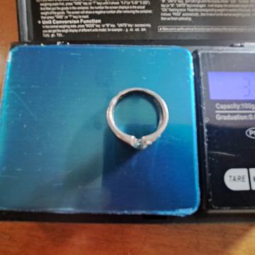 Srebrni prsten (925) - plavi cirkon