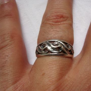 SREBRNI PRSTEN 925 SREBRO - RUČNI RAD DIZAJNERSKI
