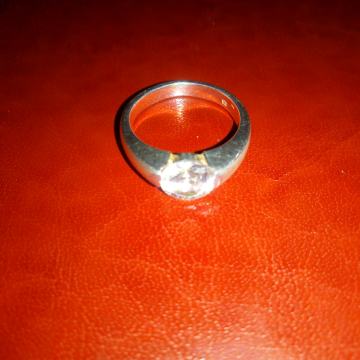 Srebrni prsten sa bijelim kamenom 925, 18mm, 5g