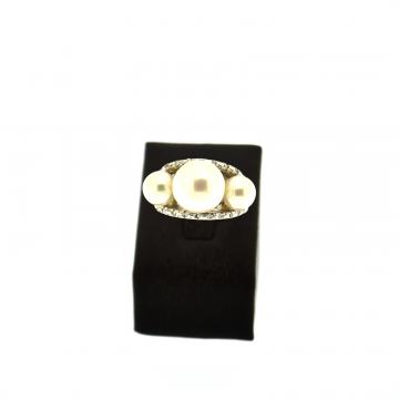 SREBRNI PRSTEN SA BISERIMA 7,80g .925, R1, RATE, POVOLJNO!