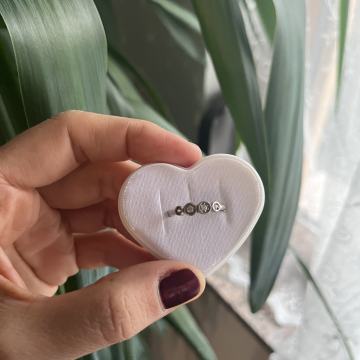 Srebrni prsten s cirkonima, 925. Novi