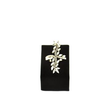 SREBRNI PRSTEN LISTOVI SA CIRKONIMA 4,38g .925, R1, RATE, POVOLJNO!