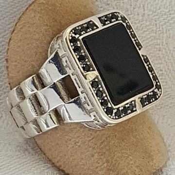 SREBRNI PRSTEN ONIX 925 SREBRO iz 1970.