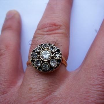 SREBRNI PRSTEN SA POZLATOM ANTIQUE LOOK