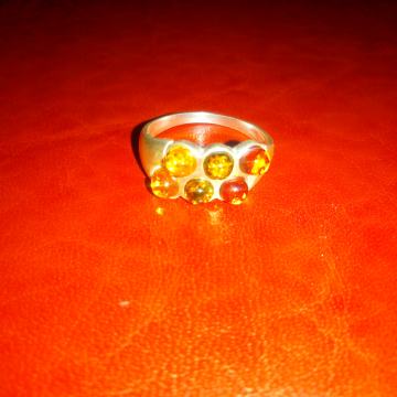 Srebrni prsten sa šarenim kamenjem 925, 18mm, 3g