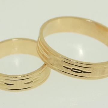 ZLATNO VJENČANO PRSTENJE (BURME) 14K (585) 7,28g NOVO • GOLD SHOP •